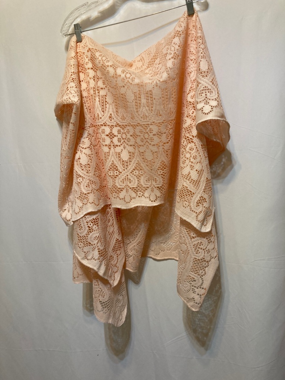 SALMON COLOR NWOT LACE TABLE CLOTH